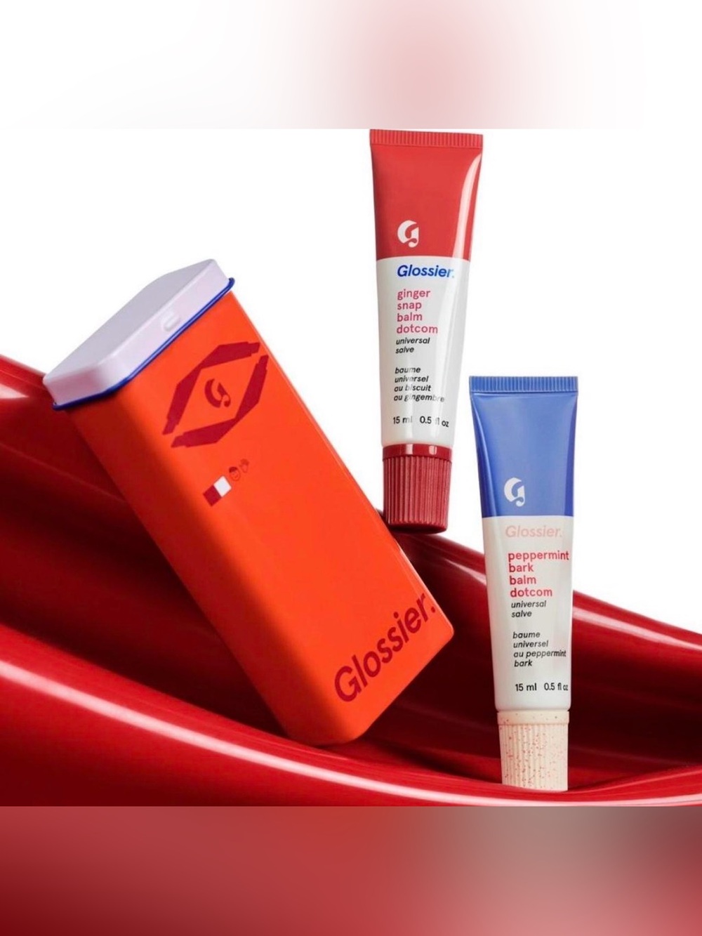 NEW✅ Glossier Sugar & Spice Balm Dotcom Duo - Peppermint Bark & Ginger Snap